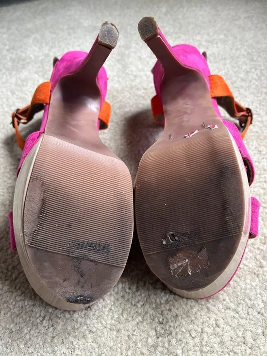 Spring Suede Multi-Coloured Heels - Picture 6 of 11